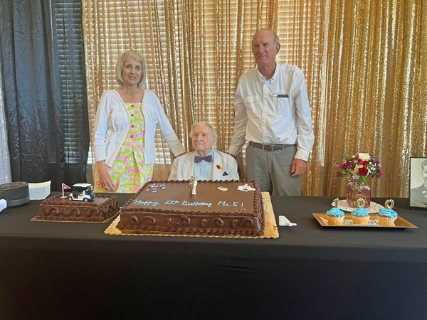 Mr. Eschbach with Priscilla Firkins and June Cox